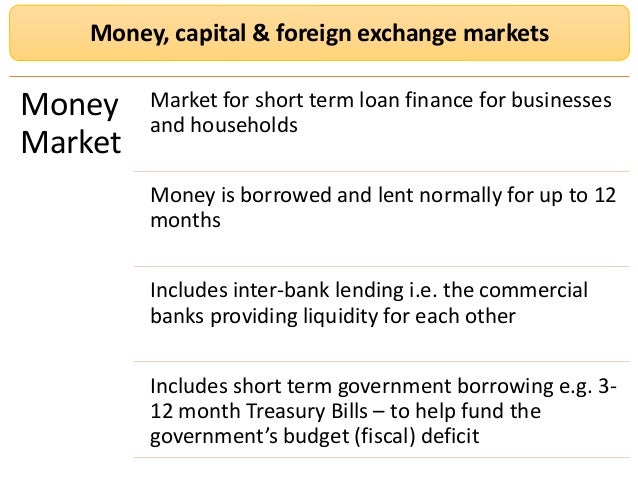 Money market exchange