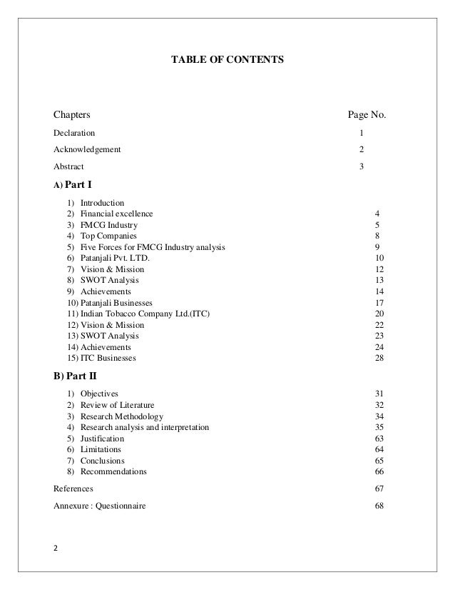 Dissertation report on finance
