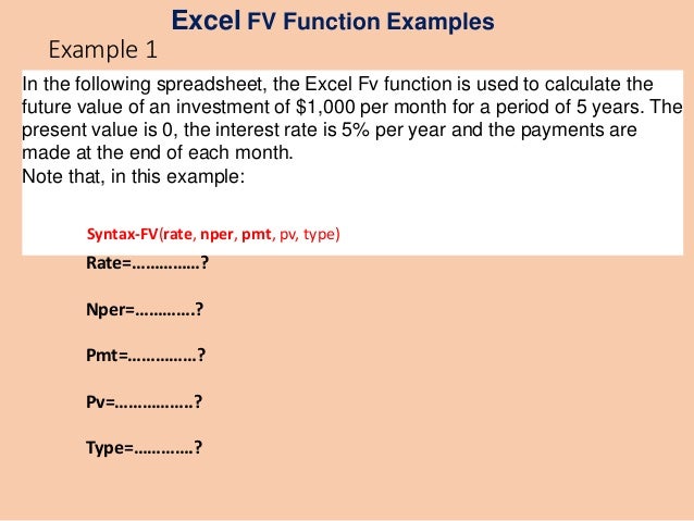 Financial Functions In Excel - 