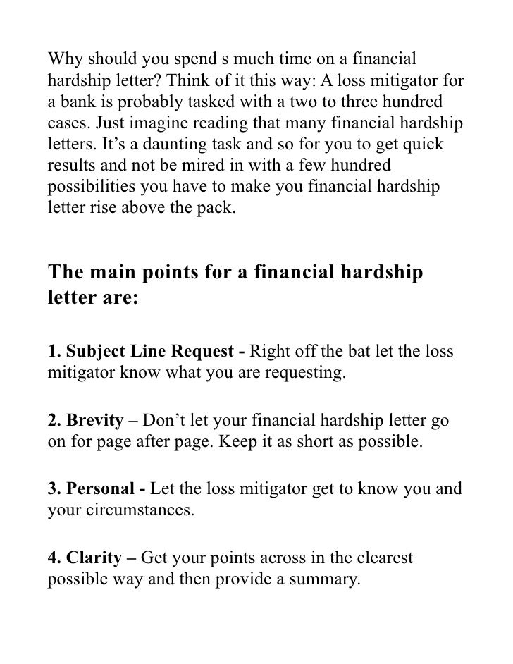 financial hardship letter financial hardship letter