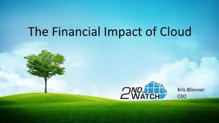 The Financial Impact of Cloud
Kris Bliesner
CEO
 