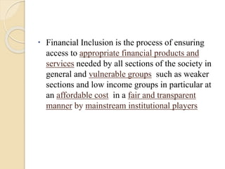 Financial inclusion | PPTX