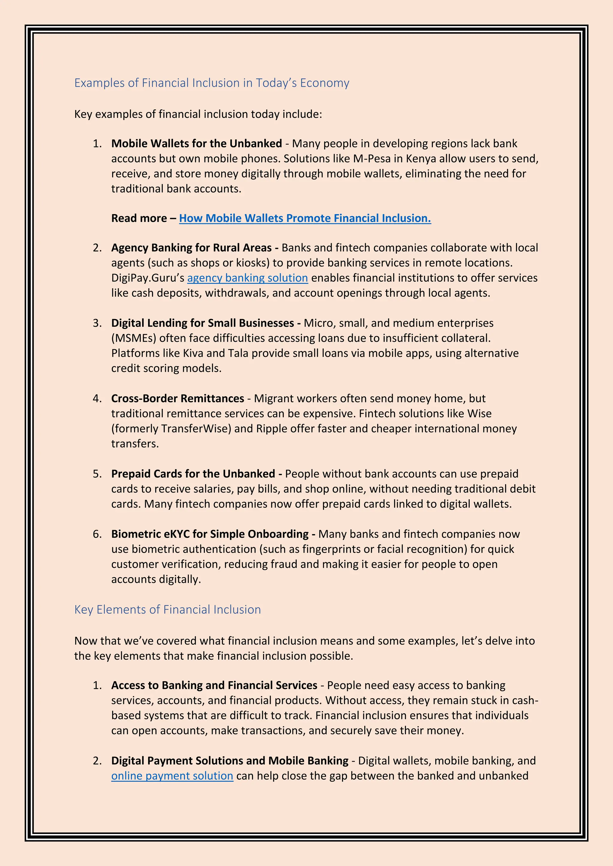 Financial Inclusion Important for your business | PDF