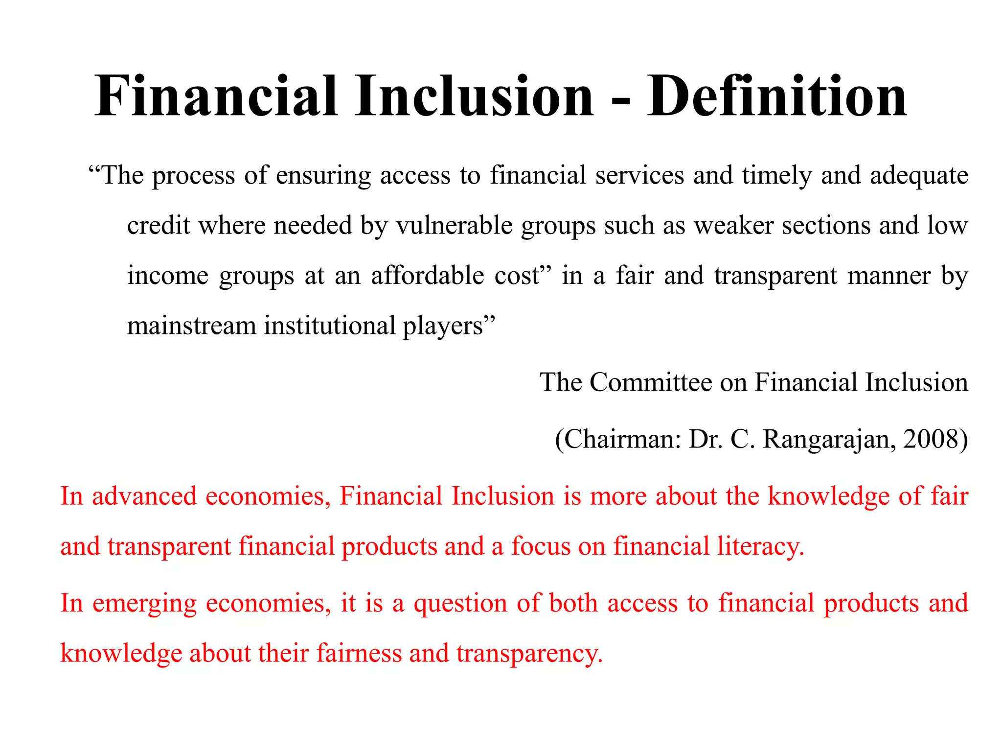 Financial Inclusion | PPTX