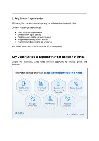 Financial Inclusion in Developing African Nations | PDF