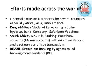 Financial inclusion models by d v deshpande | PPTX