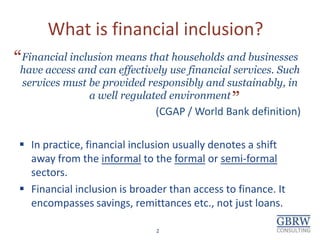 Financial Inclusion: Landscape and Challenges | PPTX