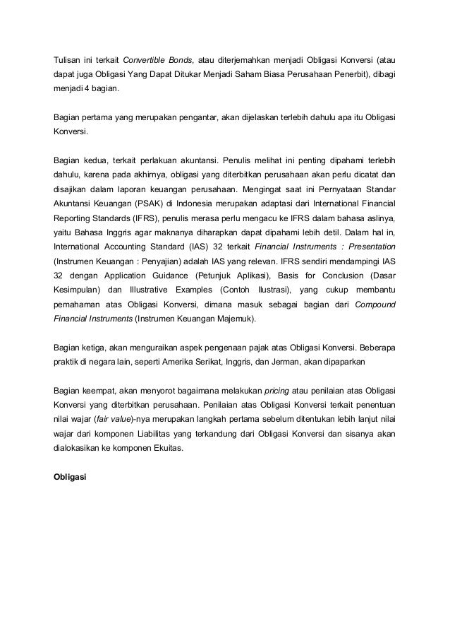 Financial Instruments Futurum Obligasi Konversi Akuntansi Bagian 1