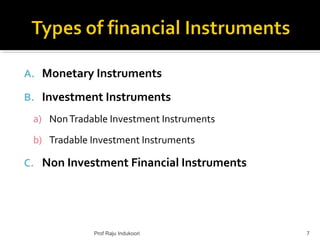 Sinetary Instruments Financial Instruments and Securities | PPT