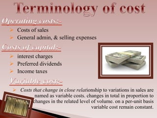 Cost is a resource sacrificed or
forgone achieve specific objective.
 is the cost incurred (a historical
cost)
 as disti...