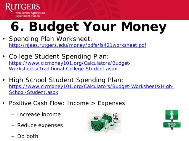 basic budget worksheet college student