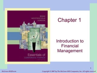 Chapter 1 Introduction to Financial Management 