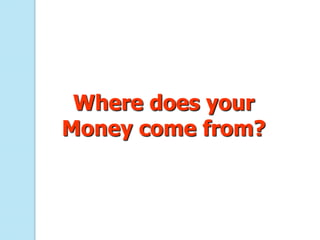 Where does your
Money come from?
 