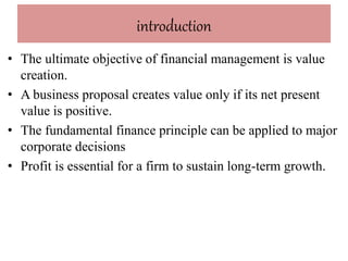 Creating Value Through Financial Management. | PPTX