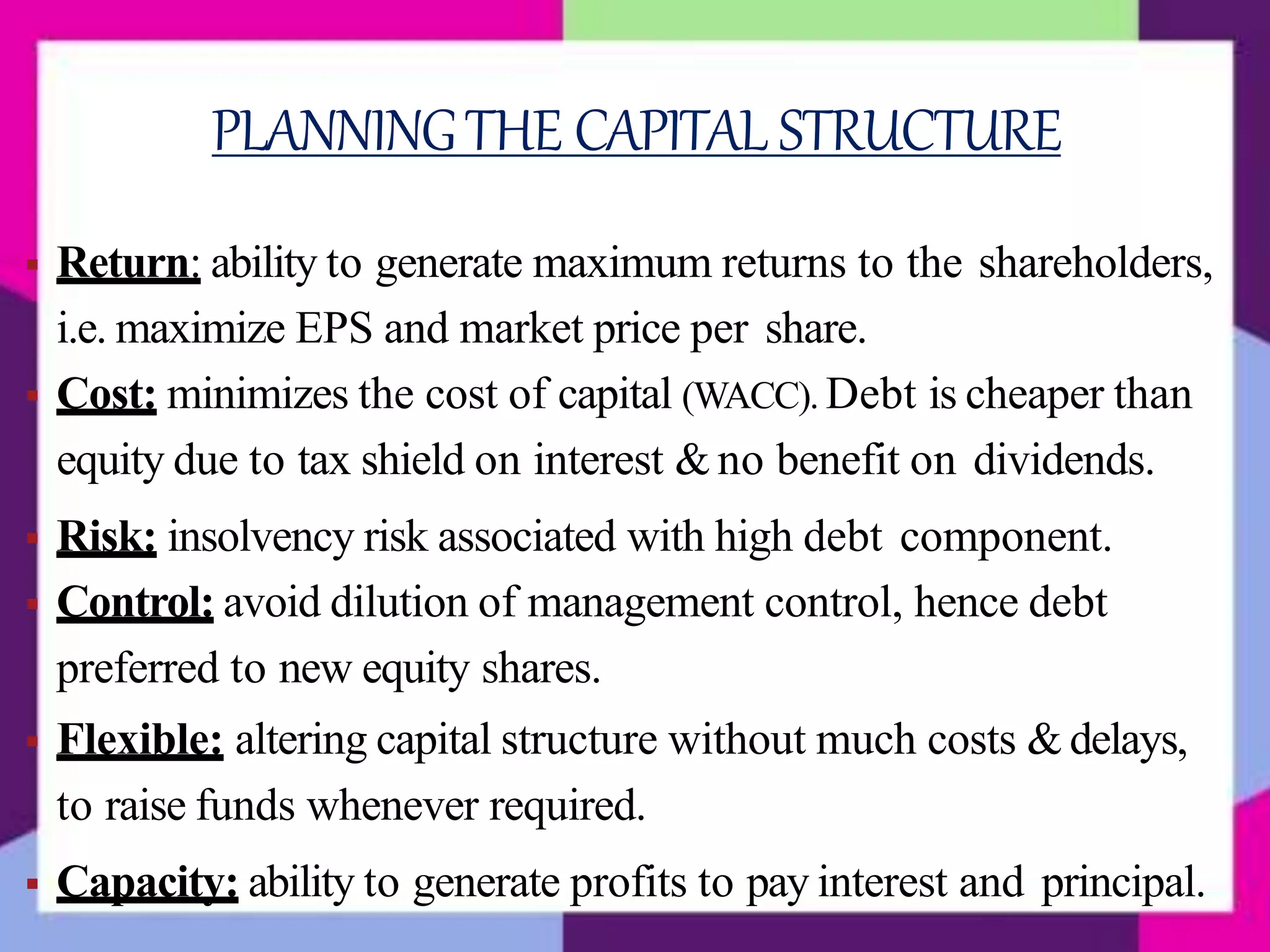 Capital structure | PPTX