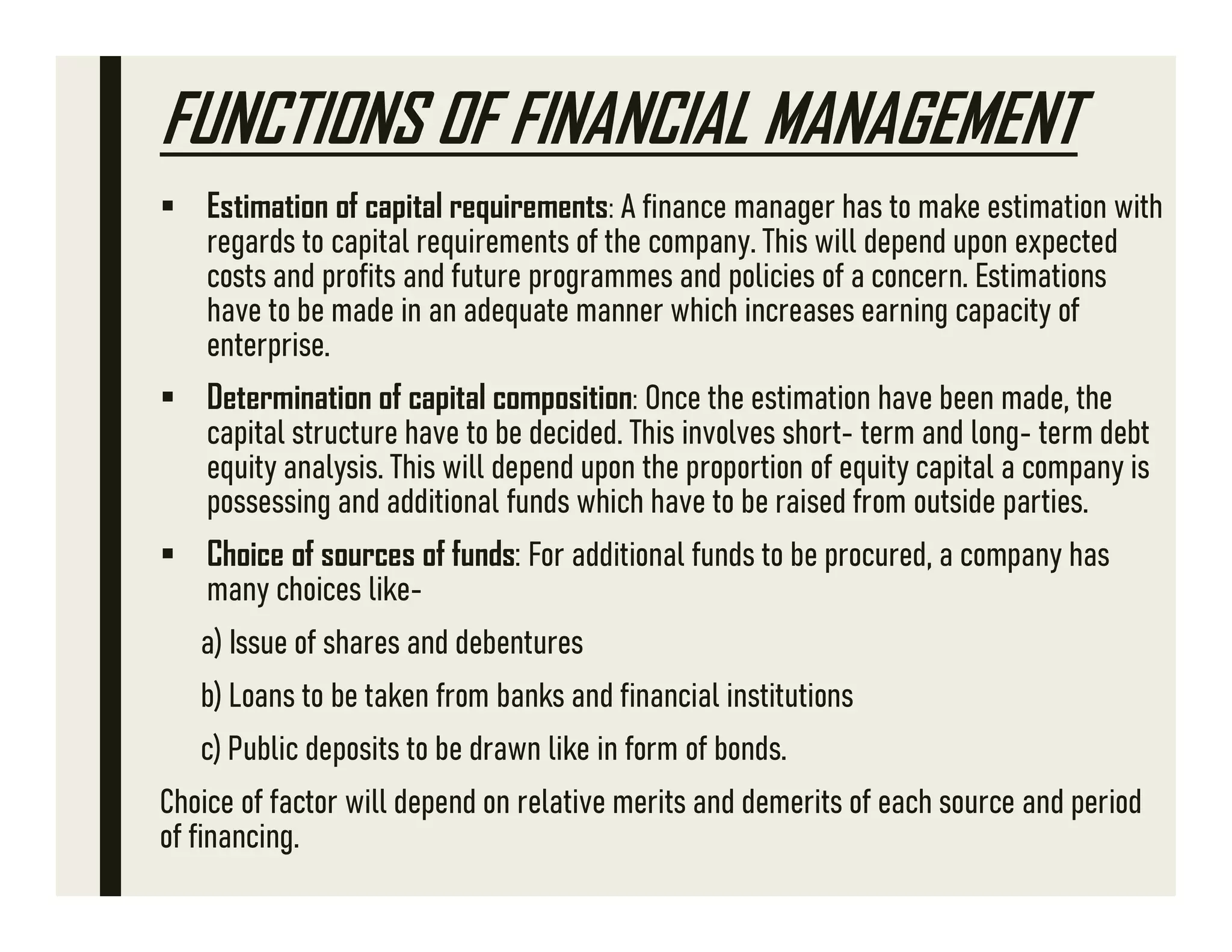 Financial Management Involves Decisions About Which Of The Following Financial management | PPT