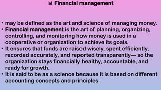 FINANCIAL MANAGEMENT for cooperatives. | PPTX