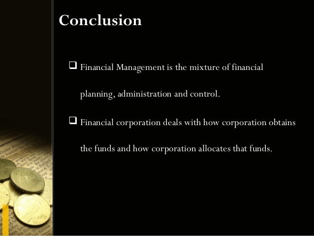 financial management assignment conclusion