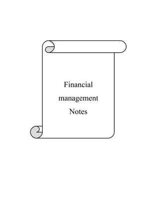 Financial management notes @ doms