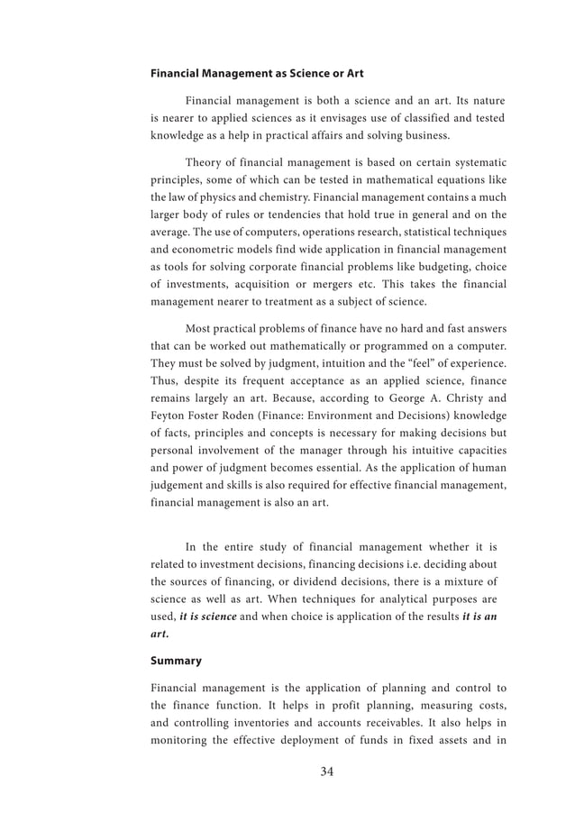 Financial management notes pdf