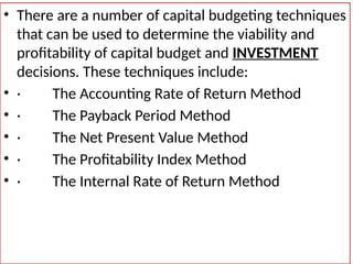 Comprehensive Guide to Financial Management and Capital Budgeting ...