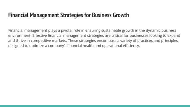Financial Management Strategies for Business Growth.pdf | Free Download