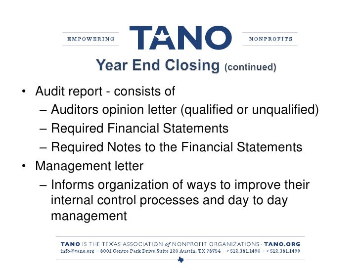 management qualified representation opinion letter Black Cheryl Management Financial with