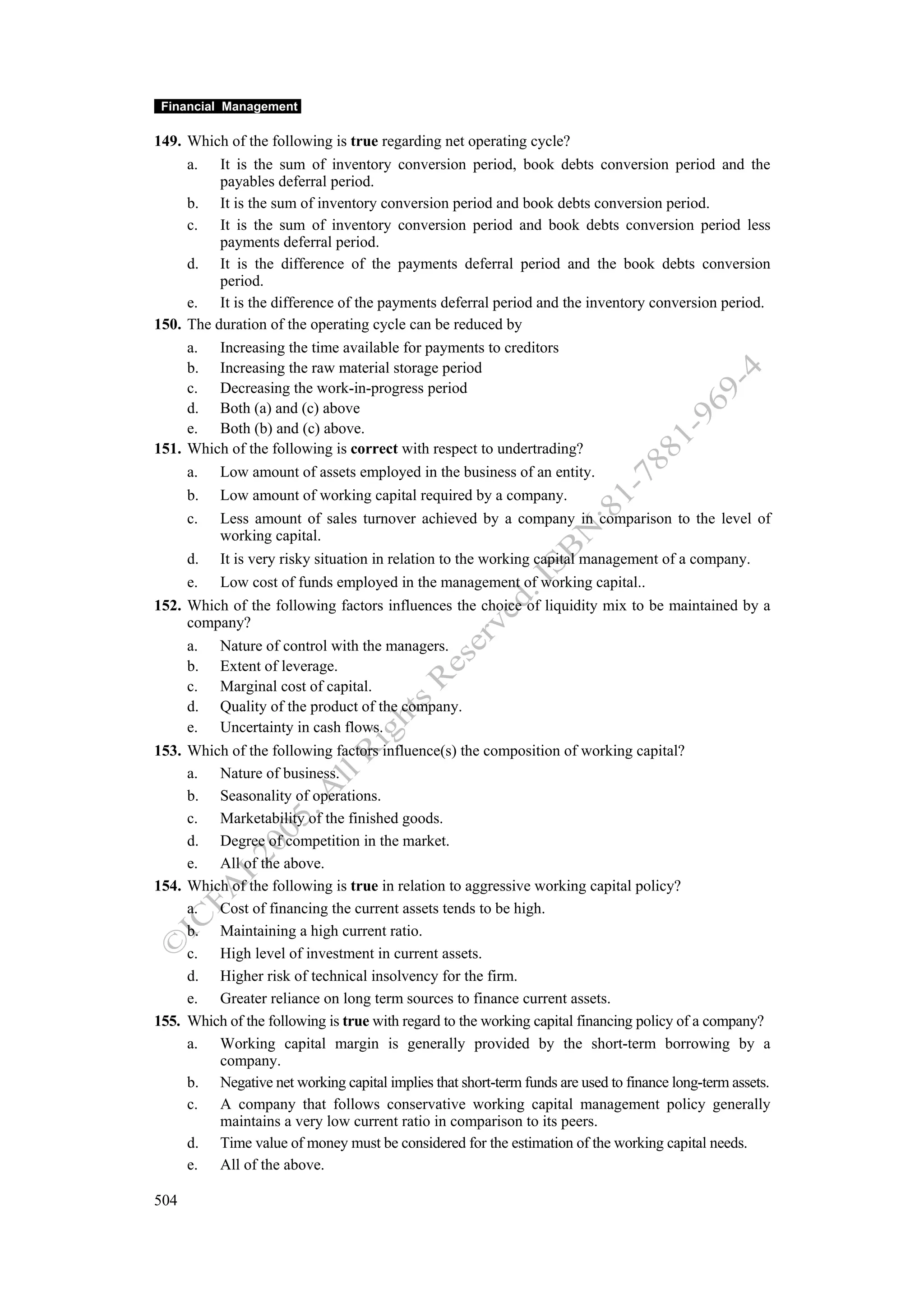 Financial management work book