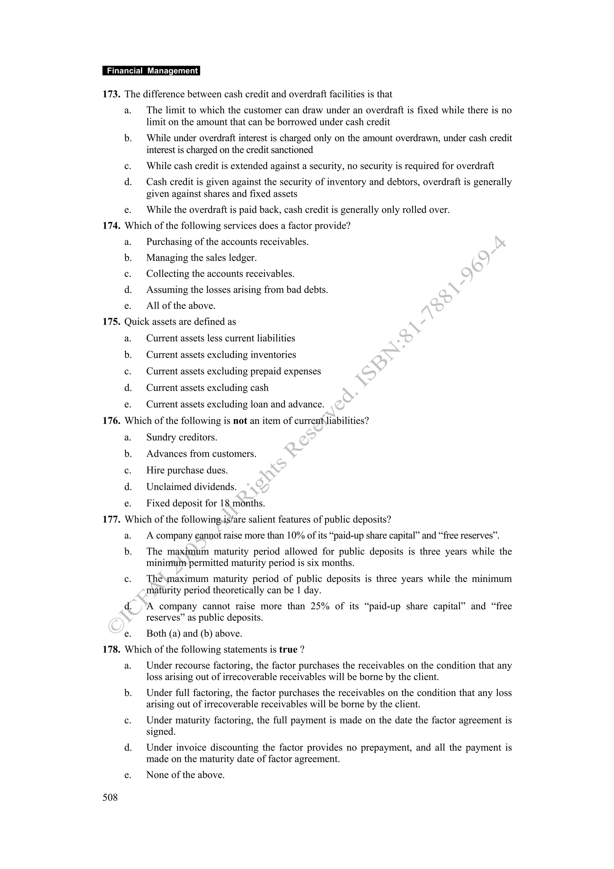 Financial management work book