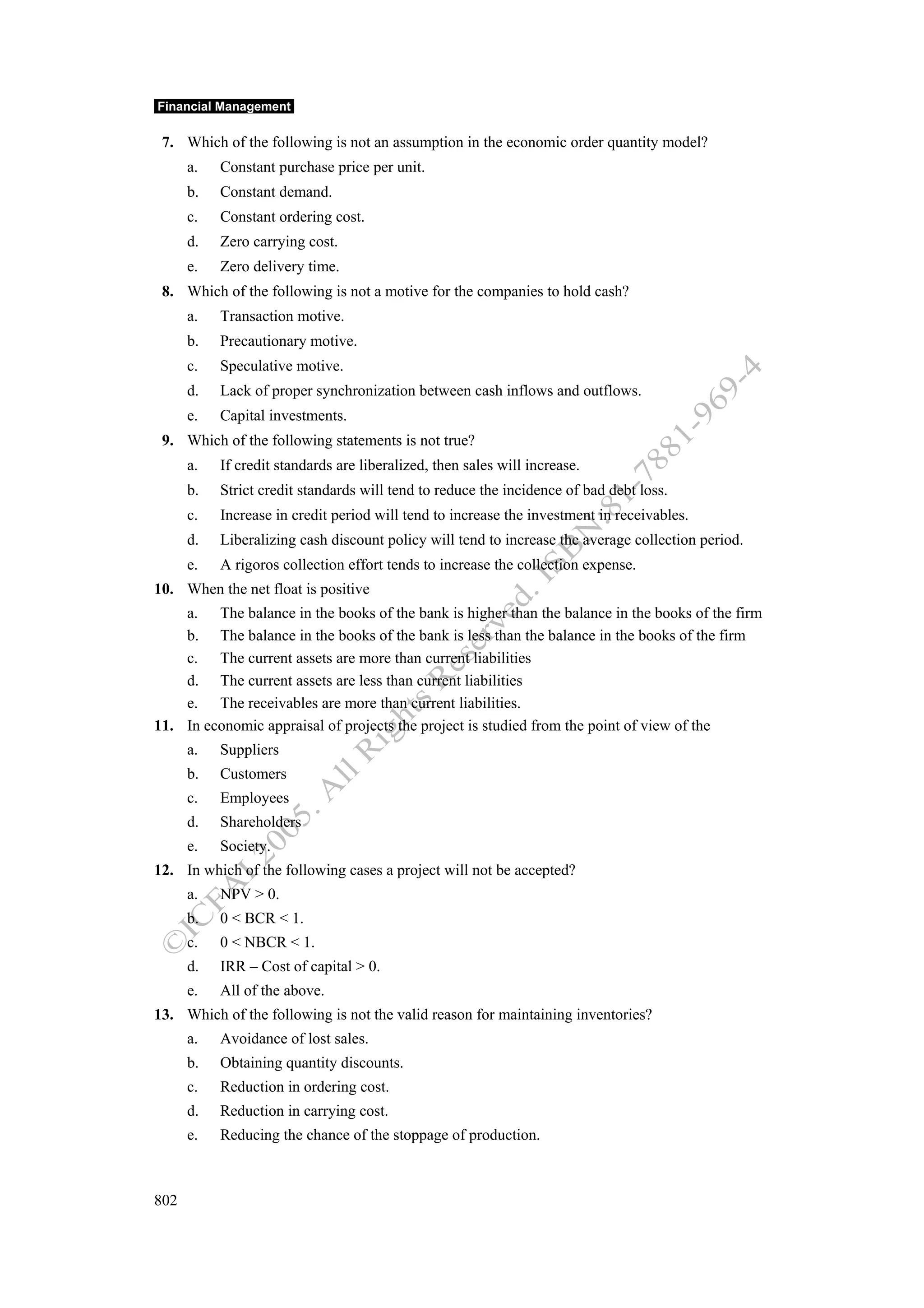 Financial management work book