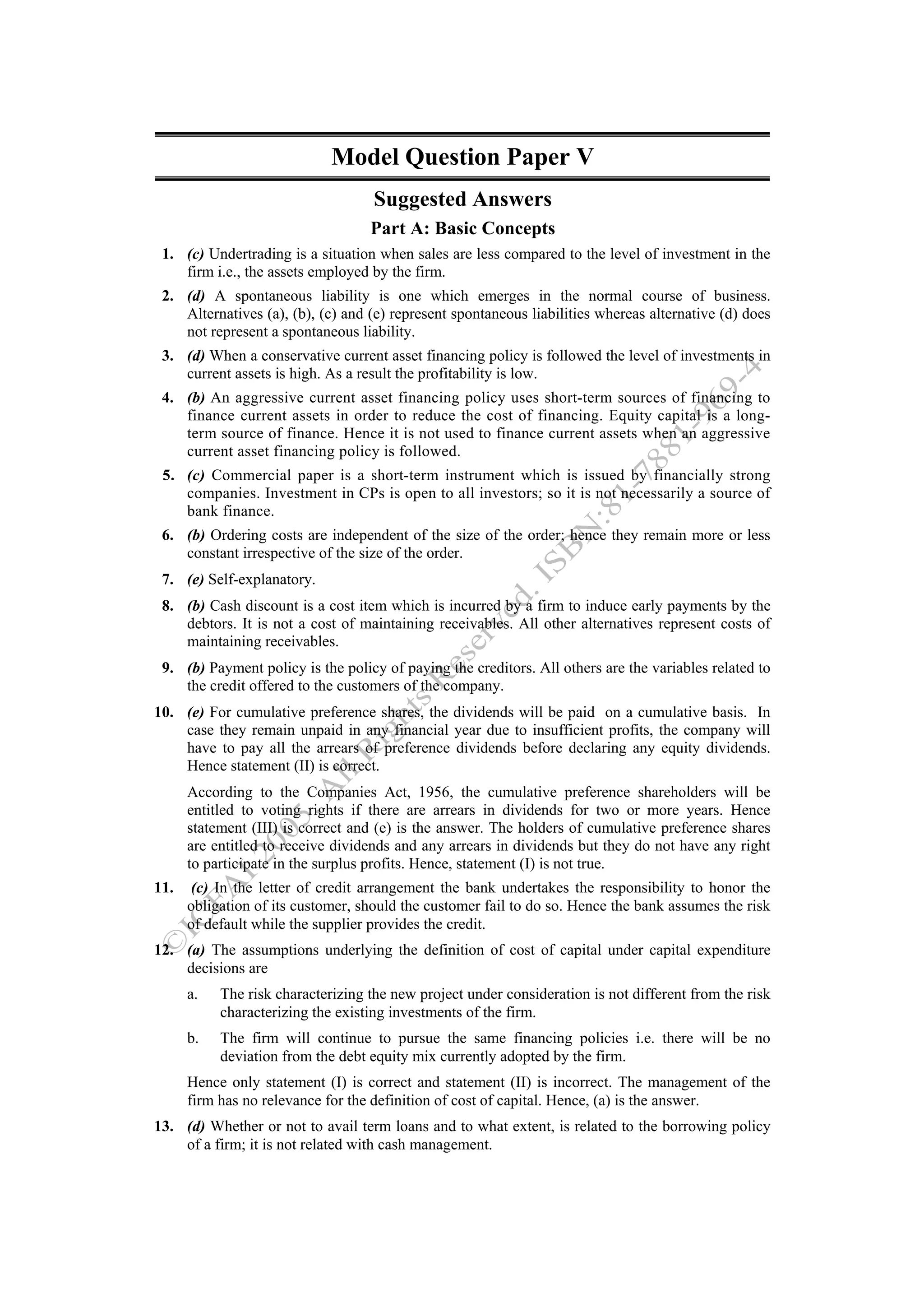 Financial management work book