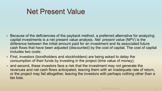 Npv Preferred Method Financial mana of healthcare 5th lec | PPTX | Stocks and Bonds ...