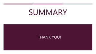 SUMMARY
THANK YOU!
 