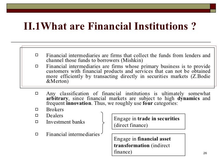 Financial market and institutions