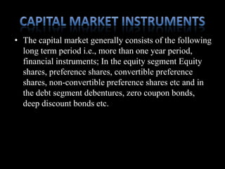 Financial Market Instruments | PPTX