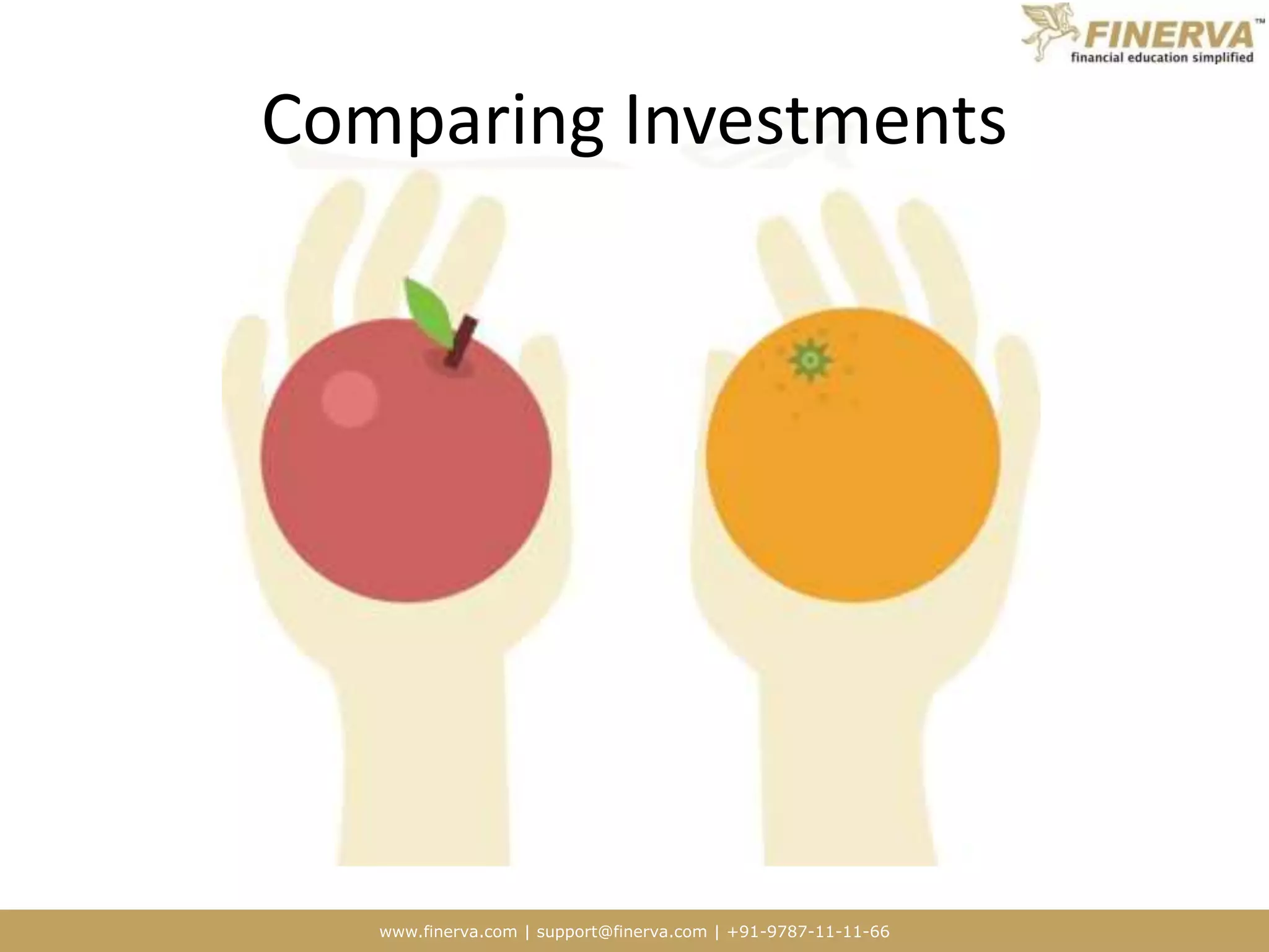 www.finerva.com | support@finerva.com | +91-9787-11-11-66
Comparing Investments
 