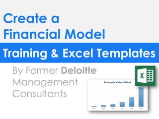 Create a
Financial Model
Training & Excel Templates
By Former Deloitte
Management
Consultants
 