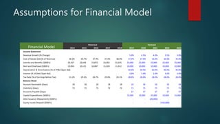 Financial Model Input Assumption Example Financial model | PPTX