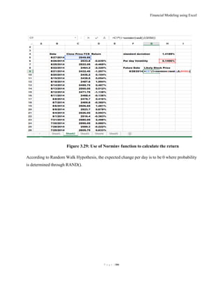 Financial Modeling using Excel
P a g e | 104
Figure 3.29: Use of Norminv function to calculate the return
According to Ran...
