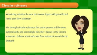 Circular reference
Wondering whether the new net income figure will get reflected

in the cash flow statement

Yes through...