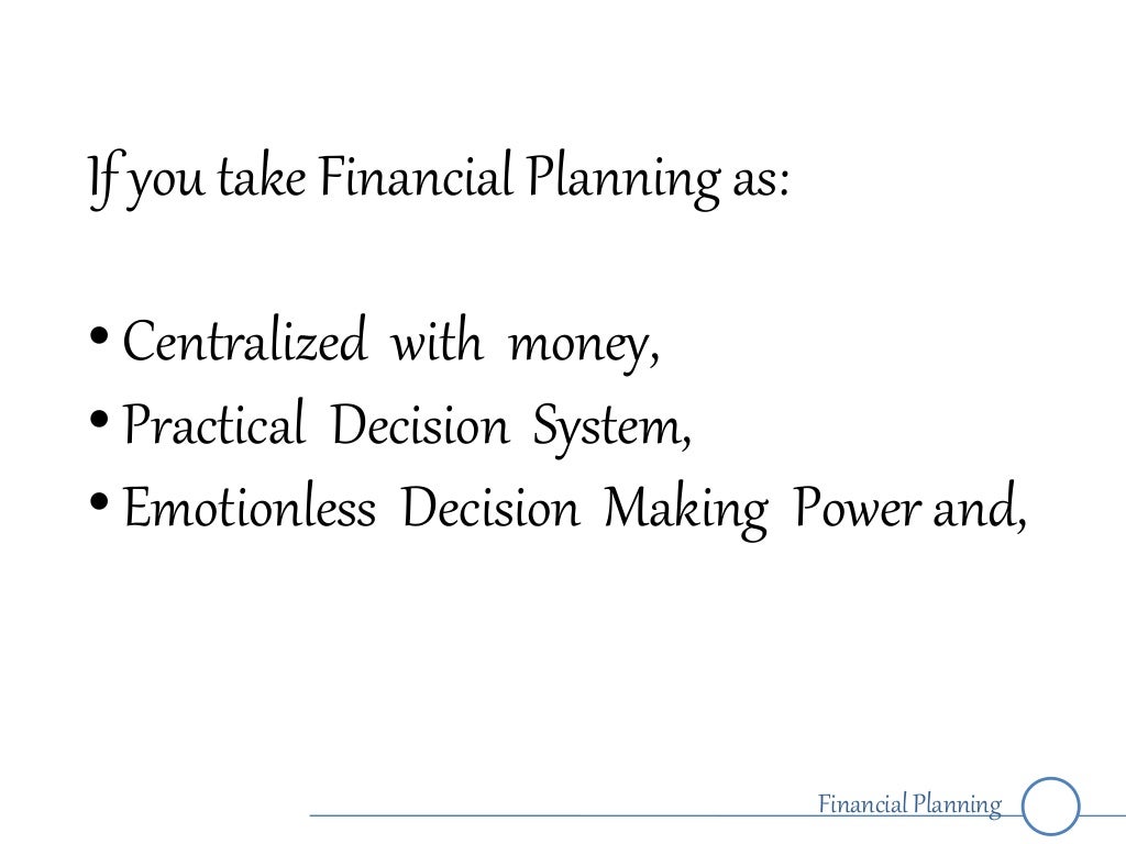 Financial planning Do it Yourself