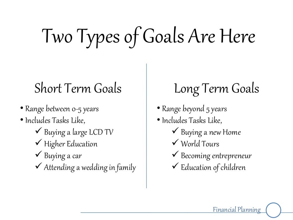 Two Types of Goals Are