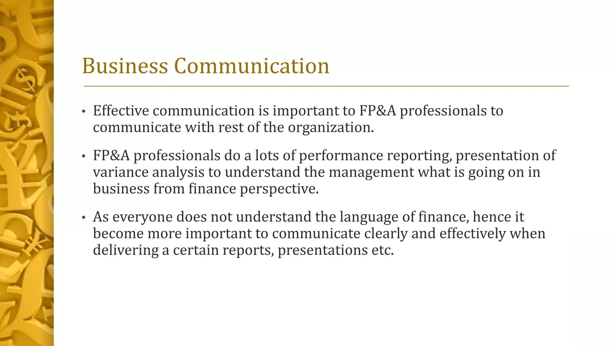 Financial planning and analysis (FP&A) | PPTX