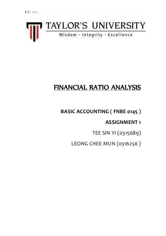 Accounting Financial Ratio Analysis