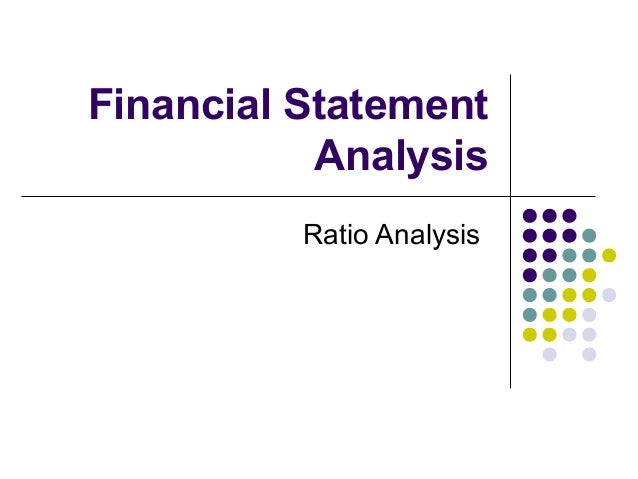 ratio analysis of financial statements pdf