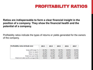 Ratios are indispensable to form a clear financial insight in the
position of a company. They show the financial health an...