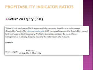  Return on Equity (ROE)
 