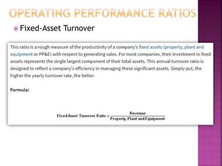  Fixed-Asset Turnover
 