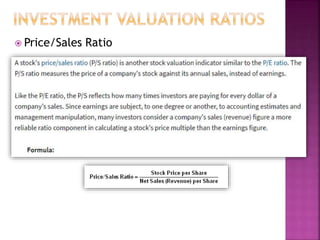  Price/Sales Ratio
 