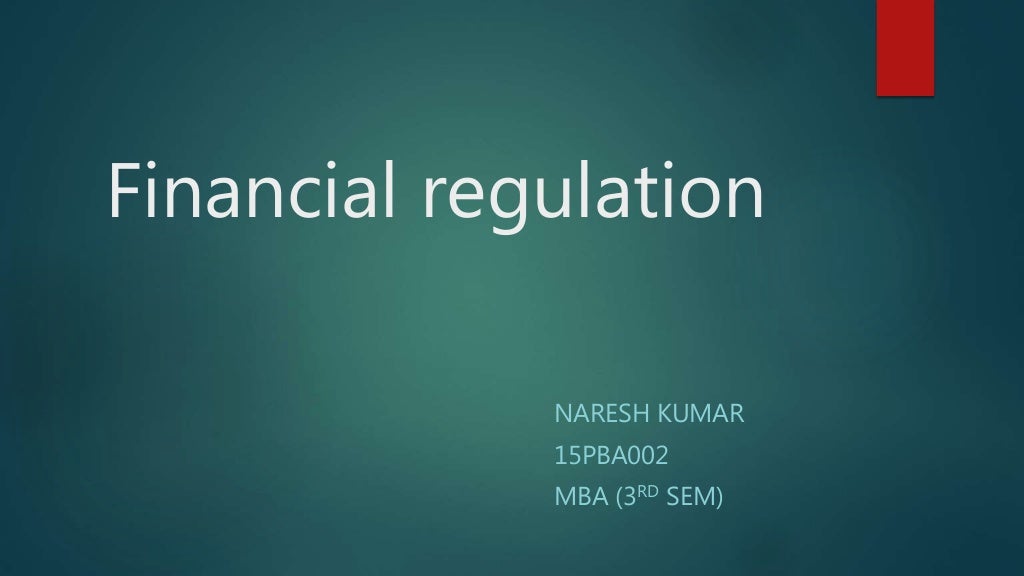 Financial regulation